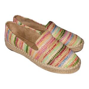 Joie Cara multicored raffia espadrilles Flats women's Size 10 NWOT